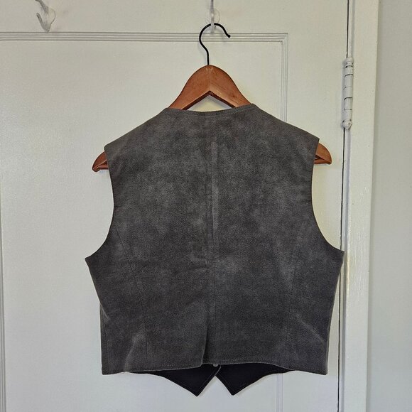 *Vintage* Faux-Suede Vest - Small/Medium - Grey - Picture 2 of 3